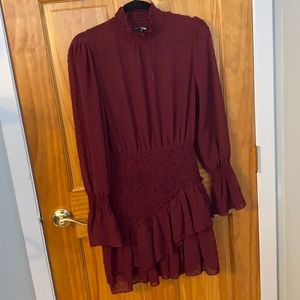 Burgundy mini dress